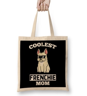 Coolest Cream French Bulldog Mom Bez Çanta Uzun Saplı