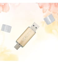 KİŞİYE ÖZEL İSİM BASKILI PLASTİK KUTULU TYPE-C OTG BELLEK 3.0 32GB (Gold)