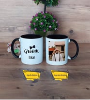 Groom Kupa Bardak Siyah Fotoğraflı