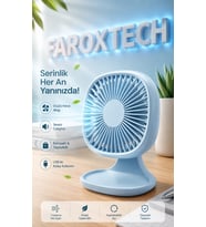 USB Masaüstü Mini Fan – 3 Kademeli Hız, Sessiz Çalışma ve Ayarlanabilir Açı