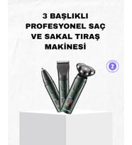 Northcity Kablosuz 3 Başlıklı Profesyonel Bakım Seti – Şarjlı Saç Sakal Burun Kulak Düzeltici