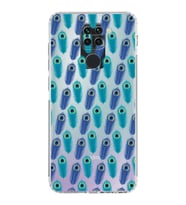 PrintiFy Xiaomi Redmi Note 9 ile Uyumlu Nazar Boncuğu 4 Baskılı Kamera Korumalı Şeffaf Silikon Kılıf