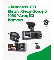 2.0” Lcd Ekranlı, Döngüsel Kayıt Özellikli Üç Kameralı Oto Kamera