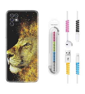 INFINIX Note 11 Pro Note 10 Hot 9 Play Kılıf Kablo Koruma Spiral Silikon Leon 1323