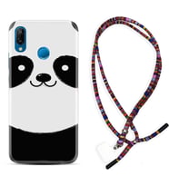 Huawei P20 Lite Mate 10 20 Lite Pro P40 Lite KılıfBoyun Asklı Rasta Silikon Sevimli Panda 1794