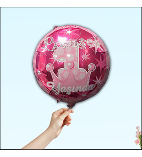 Prenses 1 Yaşında Folyo Balon - 45cm (STD)