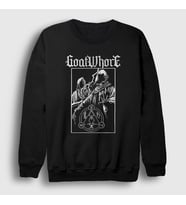 Presmono Unisex Siyah Spell Metal Goatwhore Sweatshirt 529671tt