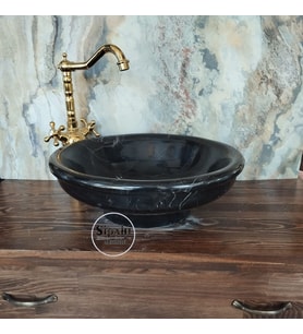 Toros Siyah İnce Ayaklı Lavabo
