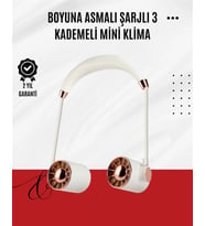 Usb Şarjlı Katlanabilir Boyun Fanı  3 Kademeli, Sessiz Ve Taşınabilir Tasarım