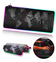 ALLY Dünya Desenli RGB Led Işıklı Oyuncu Mouse Pad 300*800*4MM-(5775)