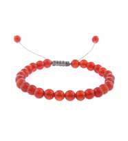 Kırmızı Akik Doğal Taş Bileklik  - 4mm