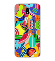 PrintiFy Samsung Galaxy J5 Pro ile Uyumlu 1mm Slim Fit Retro Colors 6 Baskılı Şeffaf  Kılıf