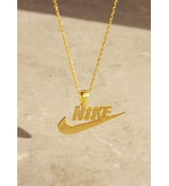 Kişiye Özel 925 Ayar Gümüş Nike Kolye (Gold)