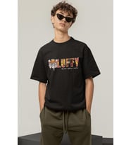 One Piece Luffy Logo Siyah Tişört