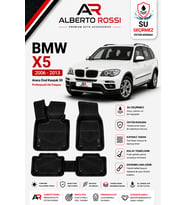 BMW X5 2006 - 2013 Araca Özel Kauçuk 3D Profesyonel Oto Paspası