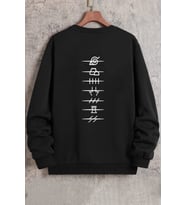 Unisex Ninja Akatsuki Bisiklet Yaka Sweatshirt (Siyah)