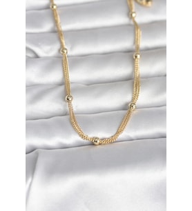 CM 14K Gold Renk Topçuk Model 60 cm Kadın Kolye - TJ-BKO10992