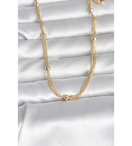 CM 14K Gold Renk Topçuk Model 60 cm Kadın Kolye - TJ-BKO10992