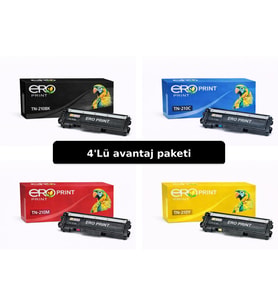 TN-210 / Brother MFC-9320CW İçin 4 Renk Muadil Toner Set