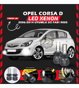 Opel Corsa D 2006-2014 Sis Farı Uyumlu Şimşek Etkili Led Xenon Premium Series H9005