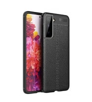 Samsung Galaxy S21 Deri Görünümlü Silikon Siyah
