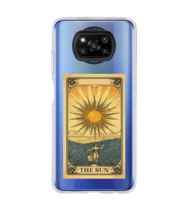 Poco X3 Pro / X3 NFC Uyumlu The Sun Tarot Tasarımlı Şeffaf Telefon Kılıfı