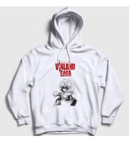 Presmono Unisex Beyaz Poster Thorfinn Anime Vinland Saga Kapüşonlu Sweatshirt 471817tt