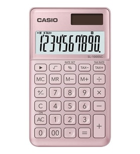 Casio SL-1000SC-PK Cep Tipi 10 Hane Pembe Hesap Makinesi