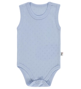 Civil Baby Jakarlı 3-36 Ay Çıtçıtlı Badi - Kahve