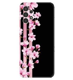 Samsung Galaxy M14 Kılıf Resimli Desenli Baskılı Silikon Pink Flowers 3 1393