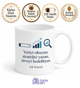 SEO Uzmanına Hediye Kişiye Özel Baskılı Kupa Bardak Tasarım