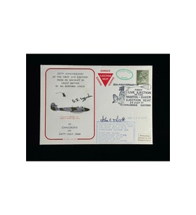 İngiltere LİMİTED (300/230) FDC İlk Gün Zarfı First Jet Ejection seat cover 1971 signed by (ıslak İ
