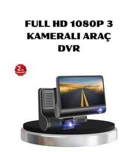 Full HD Araç Kamerası 3’lü 4.0” Ekranlı ve HDR Gece Görüşlü