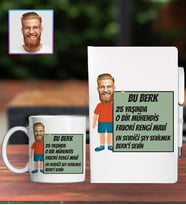 Kişiye Özel Karikatür Tasarım Defter Kalem Kupa Hediye Seti 96163