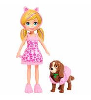 Polly Pocket ve Hayvan Dostu Kostüm Giyiyor Oyun Seti GDM15