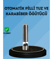 Pilli Baharat Değirmeni Karabiber Tuz ve Baharat Öğütücü
