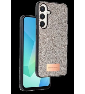 Onegif Samsung Galaxy A36 Uyumlu Bright Simli Kapak - Gold