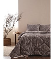 Sereal Easy Cotton Çift Kişilik Comforter Set (KAHVE)