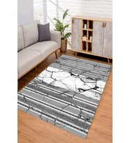 Dijital Kaymaz Taban Yıkanabilir Renkli Salon Halısı Mutfak Halısı Yolluk ND-SD-321 (Gri)