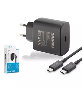 Nodar ND1007 Type-C PD Hızlı Şarj Seti 45W Super Fast Şarj Adaptörü ve Kablosu - Siyah - 1 ADET