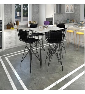 Knsz masa sandalye takımı hem105zengin byzsyh 130*070 4 sandalye syhsyh kolçaklı sırt minderli