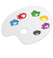 Npratik Sanatsal Oval Akrilik Düz Palet Yağlı Boya, Guaj Boya ve Akrilik Boya İçin İdeal 16 cm x 25 cm.