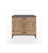 Arges Şifonyer 2 Raflı 2 Çekmeceli 2 Kapaklı 88x30x80 Antrasit-Çam