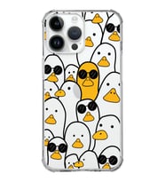 Apple iPhone 14 Pro Max Uyumlu Köşe Korumalı Antişok Kapak Duck Tasarımlı Şeffaf  Kılıf