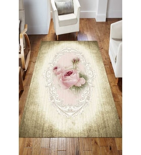 Dijital Kaymaz Taban Yıkanabilir Salon Halısı Mutfak Halısı Koridor Halısı Yolluk ND-HS-516 (Çok Renkli)