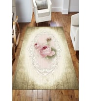 Dijital Kaymaz Taban Yıkanabilir Salon Halısı Mutfak Halısı Koridor Halısı Yolluk ND-HS-516 (Çok Renkli)