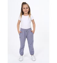 Toontoy Kız Çocuk Baskılı Eşofman Alt (Koyu Gri)