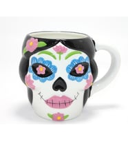 Day Of The Dead Şeker Kurukafa Tasarımlı 3d Seramik Kupa Bardak Alk4893