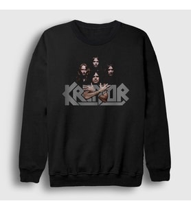 Presmono Unisex Siyah Band Kreator Sweatshirt 92969tt
