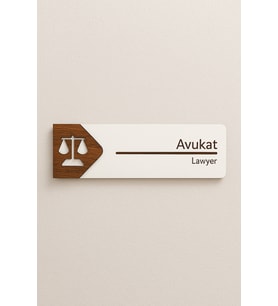 Lucena Avukat Ofis Oda Kapı İsimliği Yönlendirme Tabelası Levhası Kişiselleştirilebilir